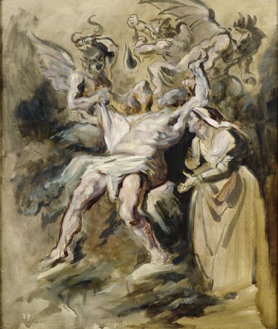 Job Tormented by the Demons by Ferdinand Victor Eugene Delacroix
